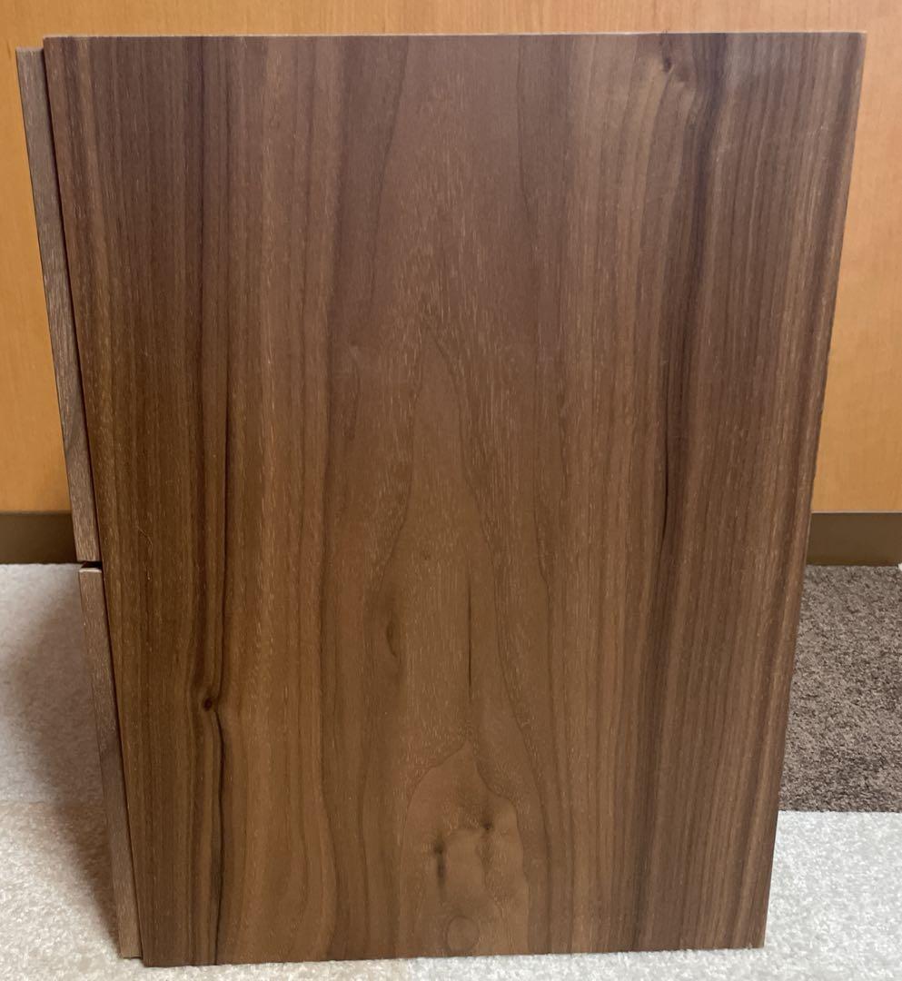 無印良品　スタッキングチェスト・引出し・２段／ウォールナット材突板