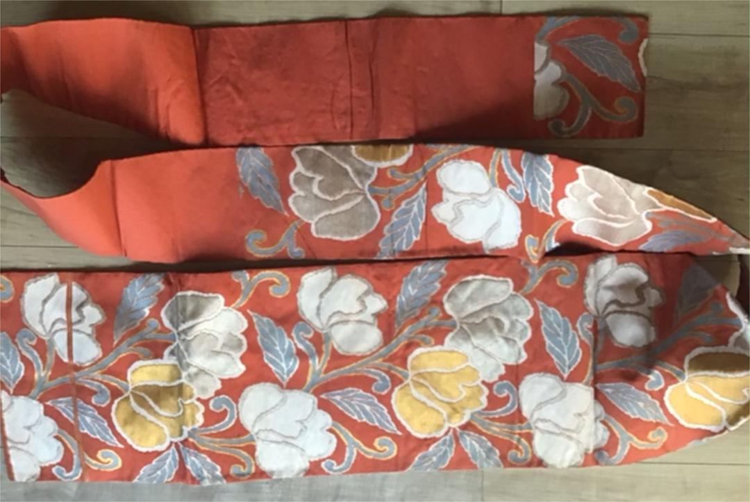 名古屋帯 正絹 刺繍