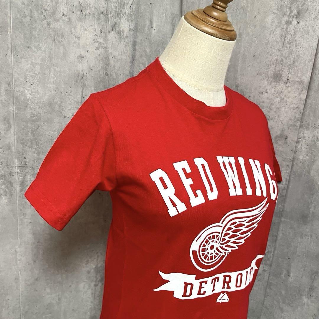 Majestic　tシャツ　NHL　デトロイト レッドウィングス　プリント