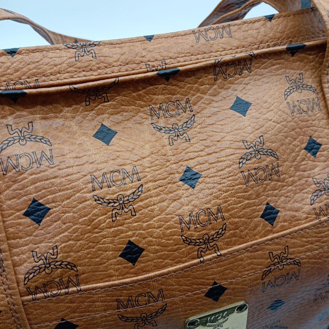2-2233 MCM ヴィンテージ 総柄 レザートートバッグ 2-2233 MCM ヴィンテージ 総柄 レザートートバッグΩ