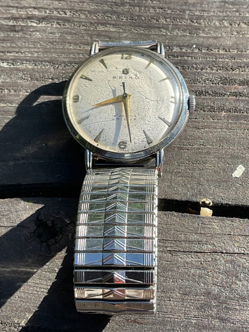 セイコー／アンティークメンズ腕時計。【不動品、修復が可能な方へ】