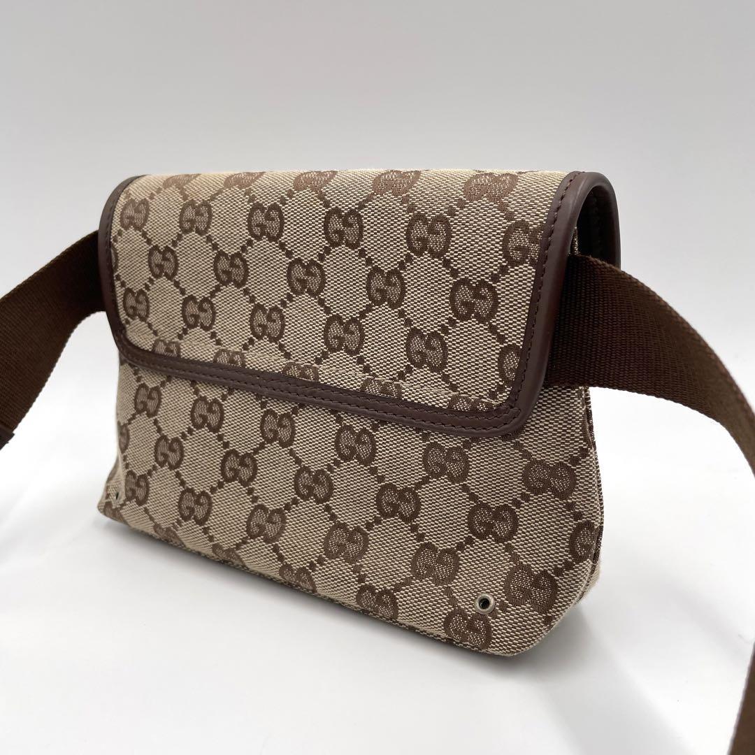 【美品】GUCCI グッチ ウエストポーチ ボディバッグ GG キャンバス