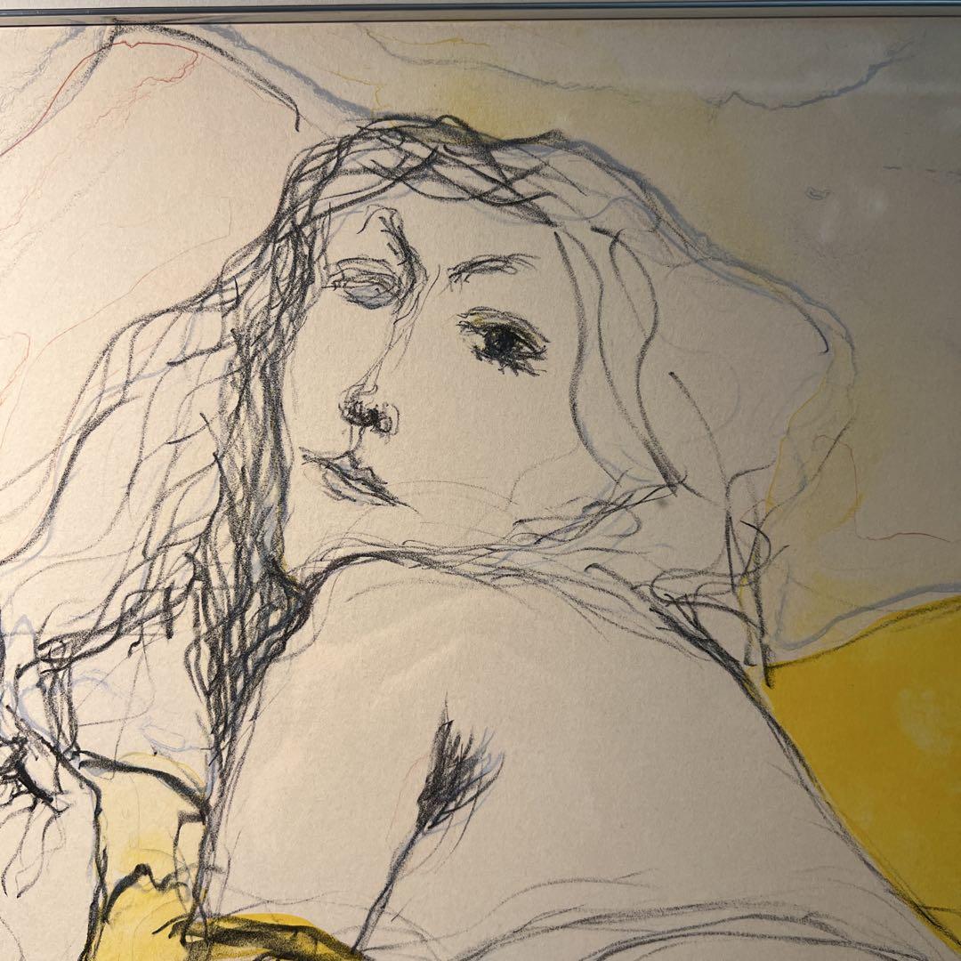 池田満寿夫　版画　女 池田満寿夫 『星を持つ女』 木版画 - 北海道画廊