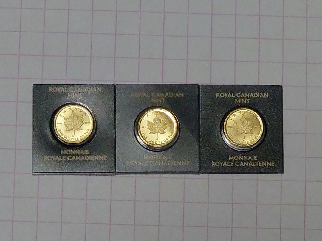 メイプルリーフ金貨シート3枚