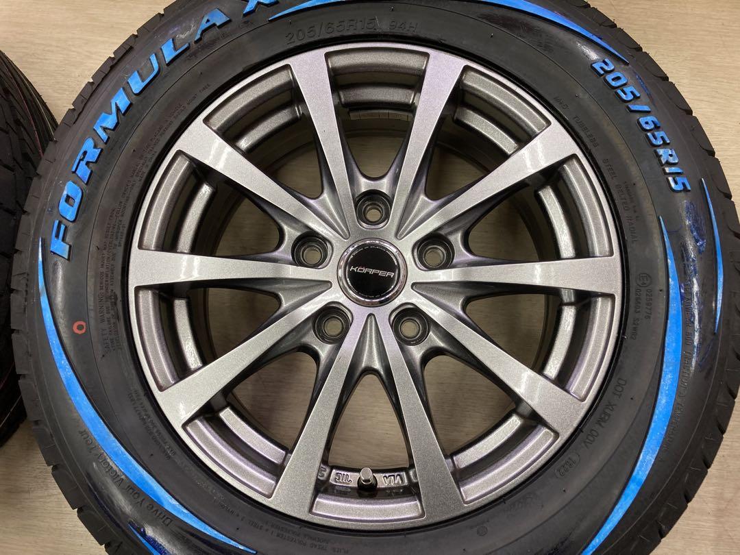ステップワゴンなどに！ホワイトレタータイヤ205/65R15に中古ホイールセット