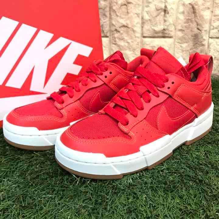 ナイキ 白 NIKE DUNK LOW 厚底 lT5r7-m51186304454 ダンク ロー ディスラプト 赤 最安値安い
