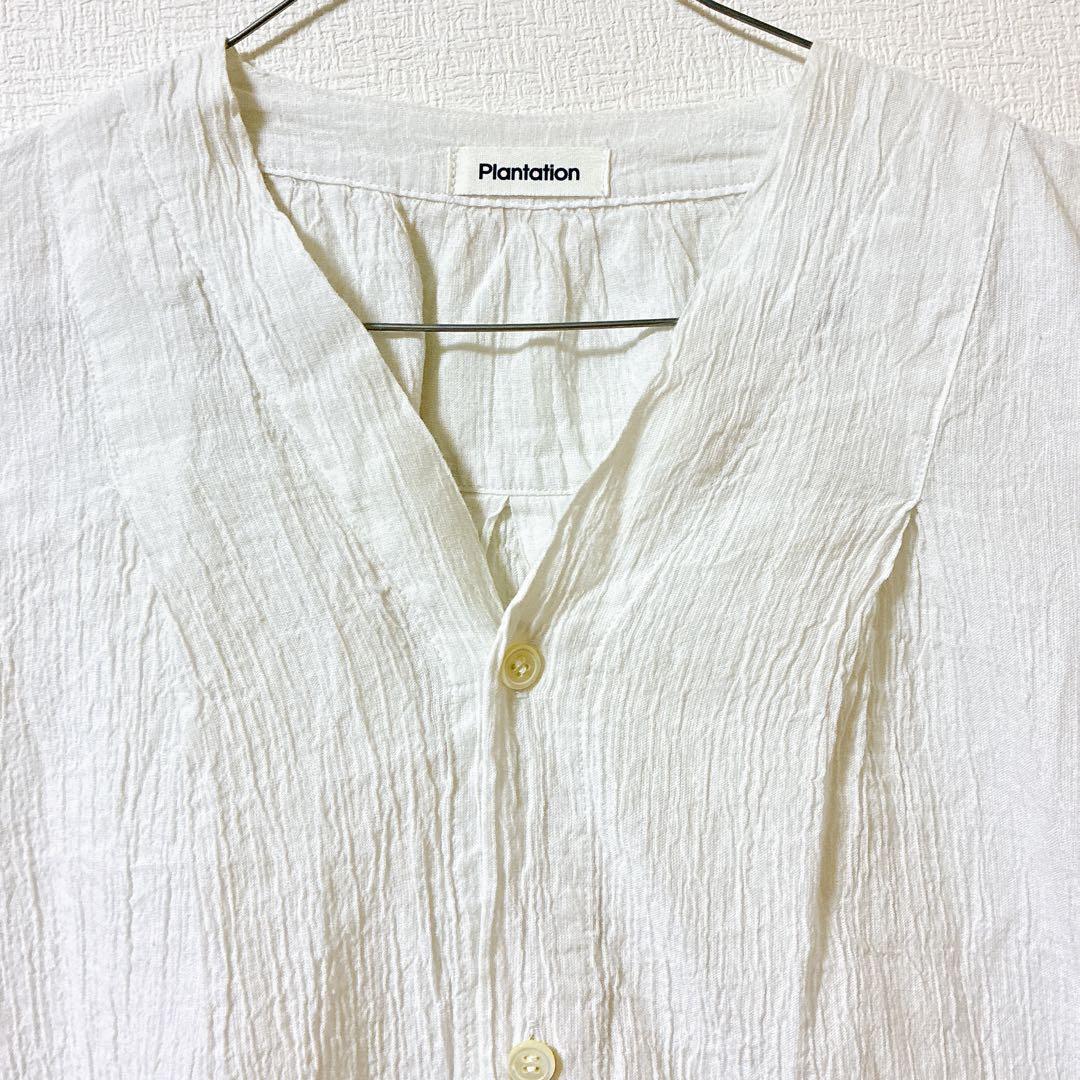 プランテーション＊Plantation＊リネンブレンド ラックスcrepeシャツ mdprevattcaulkingandwaterproofing.com