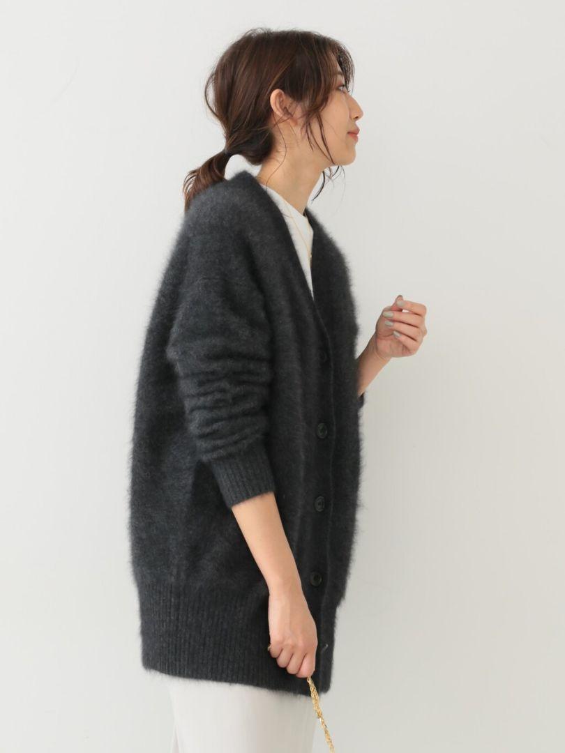 高評価在庫 21AW FUR KNIT ワイドVカーディガン DoUCm-m51189628527 超特価好評