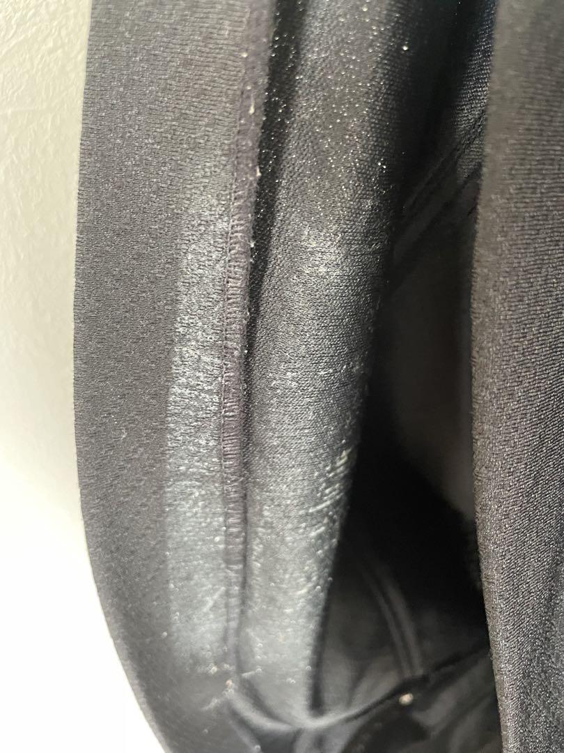 ハネクトーンブラック ゴールドライン半袖 膝丈ワンピース XL