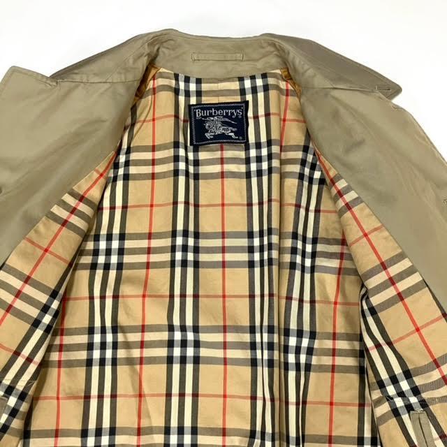 57 Burberrys ステンカラー コート カーキ バーバリーズ シングル