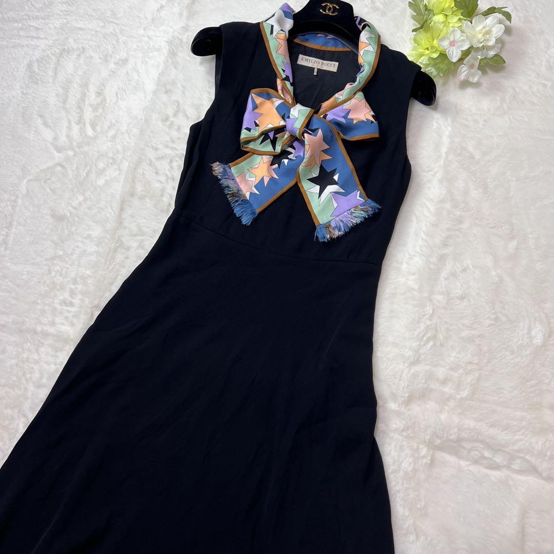 EMILIO PUCCI エミリオプッチ スカーフ付きノースリーブワンピース