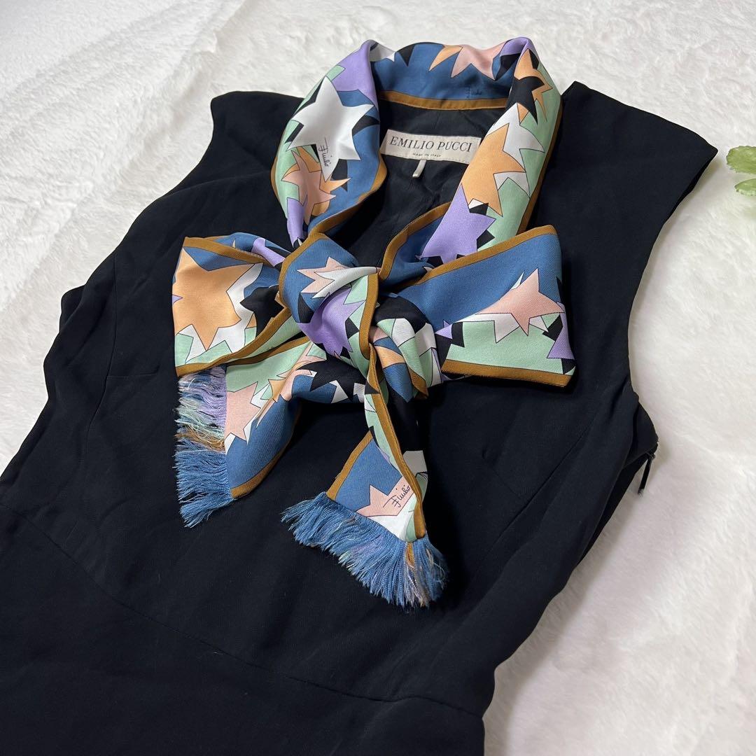 EMILIO PUCCI エミリオプッチ スカーフ付きノースリーブワンピース