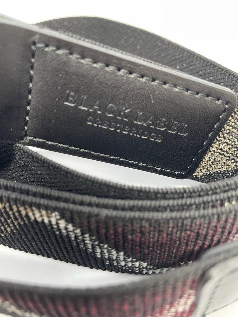 新品BLACKLABELCRESTBRIDGEチェックエラスティックリングベルト