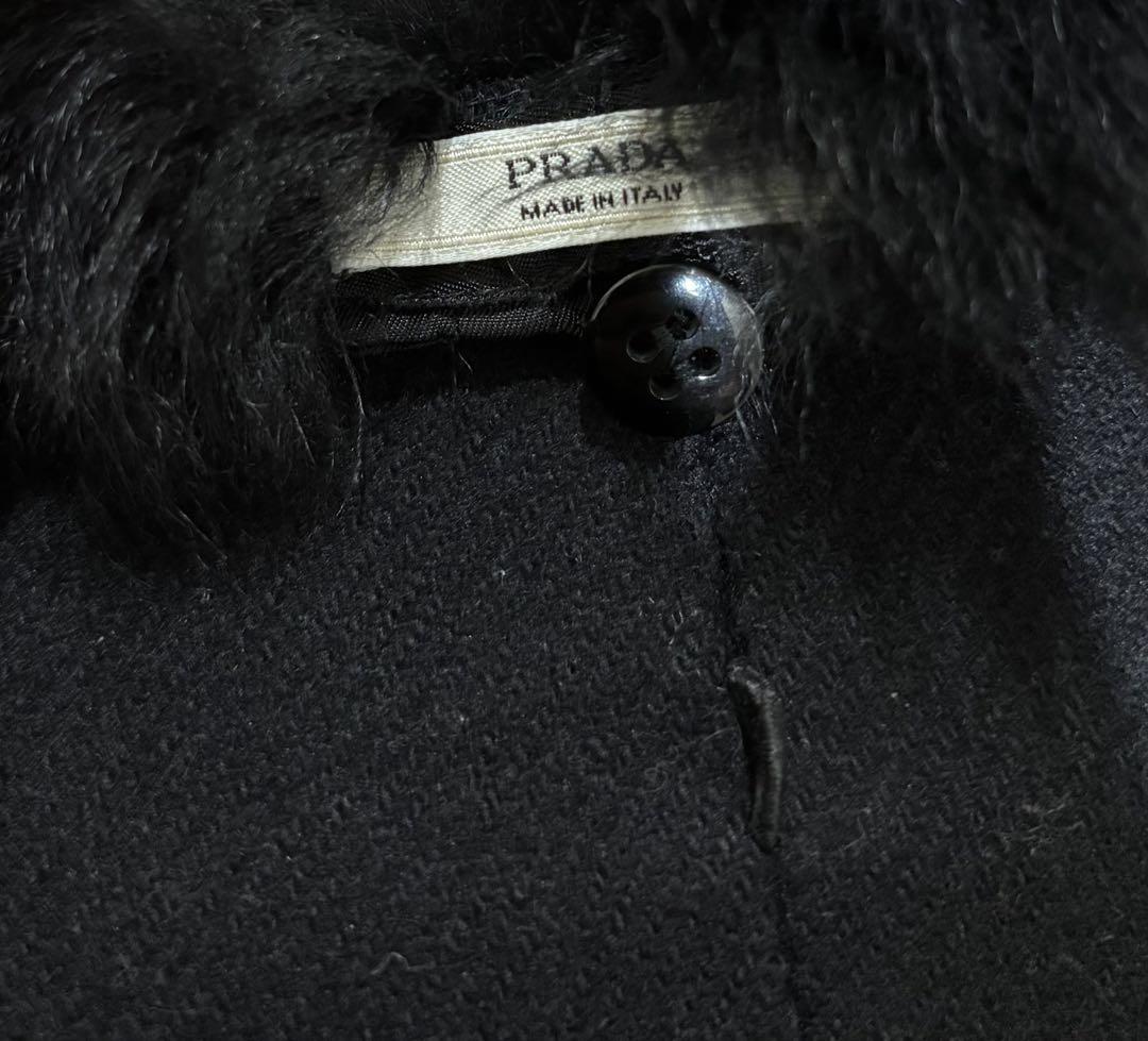 ジャケット・アウター prada 99aw fur nylon wool coat archive