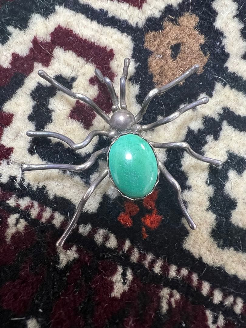 インディアンジュエリー ブローチ スパイダー 蜘蛛 ターコイズNAVAJO