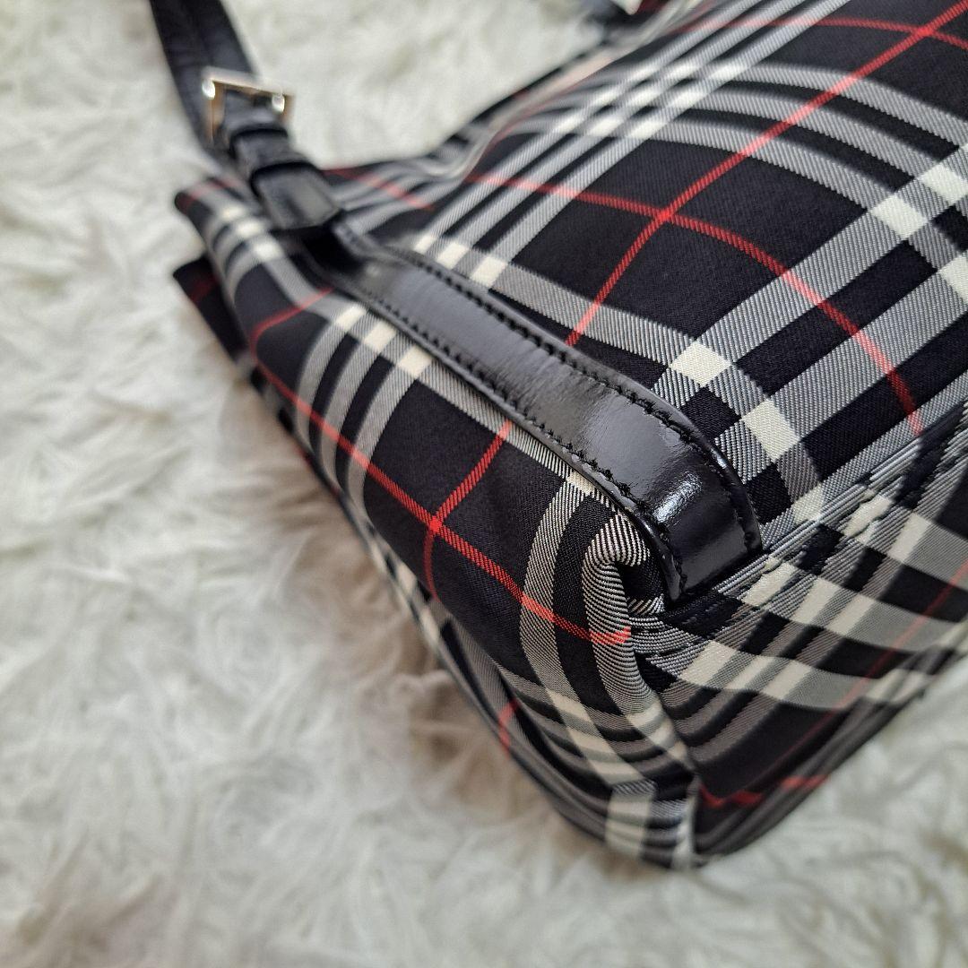 【美品 BURBERRY BLUE LABEL】ノバチェックナイロントートバッグ