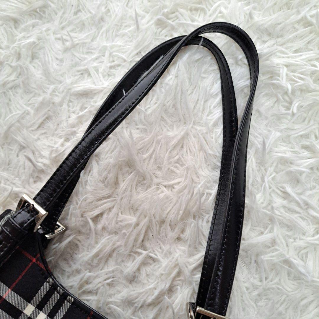 【美品 BURBERRY BLUE LABEL】ノバチェックナイロントートバッグ