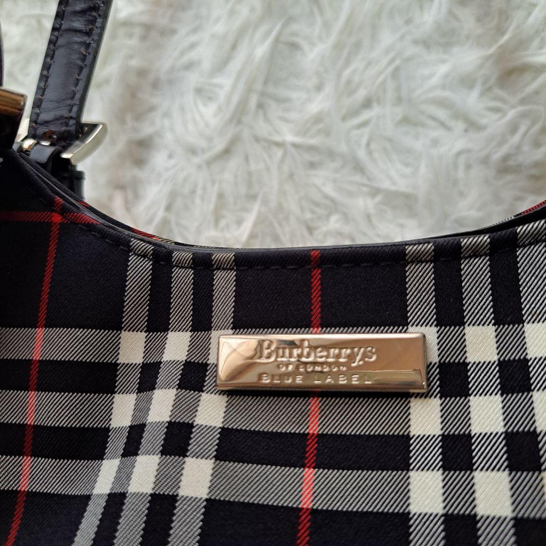 【美品 BURBERRY BLUE LABEL】ノバチェックナイロントートバッグ