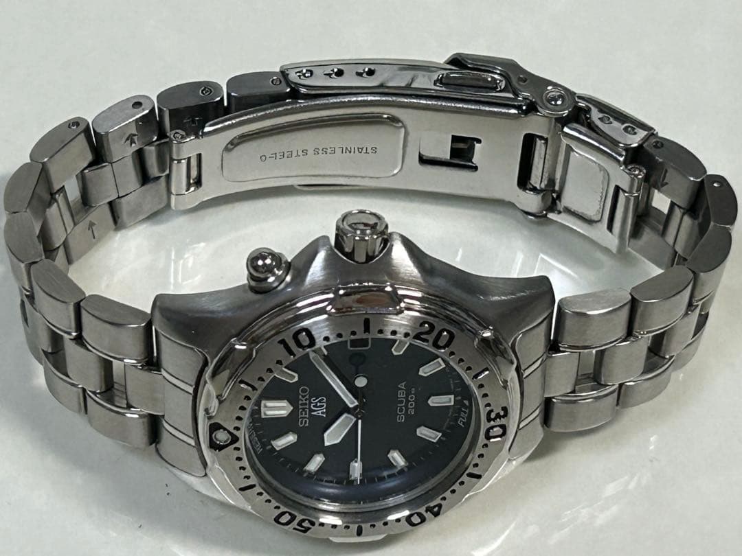 完動極美 セイコー AGS ボーイズ ダイバー SCUBA 3M22-0D20