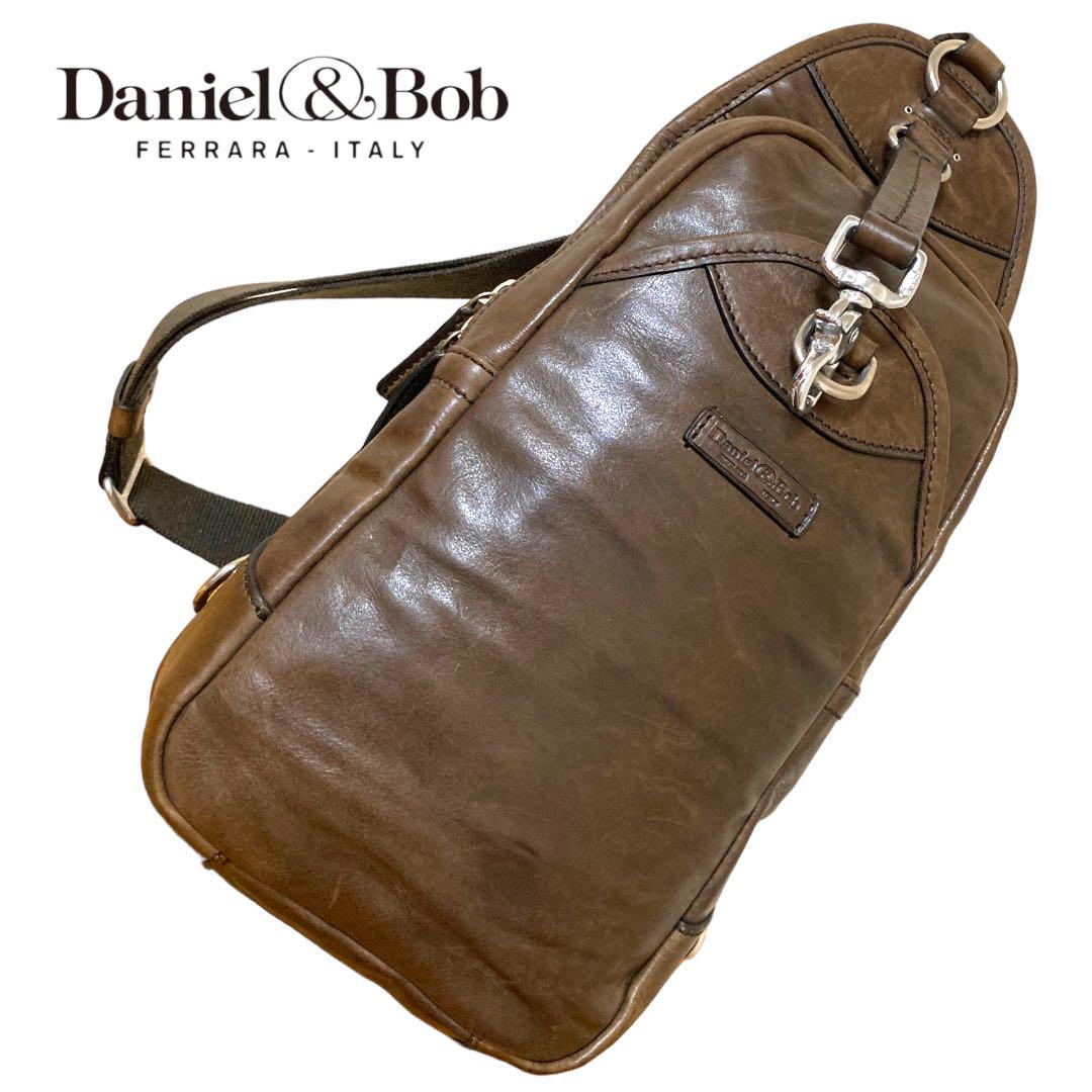 【極美品】DANIEL\u0026BOB★RODI PIPPO★ビジネス★ボディバッグ濃茶お気軽にお声掛けくださいませ♪