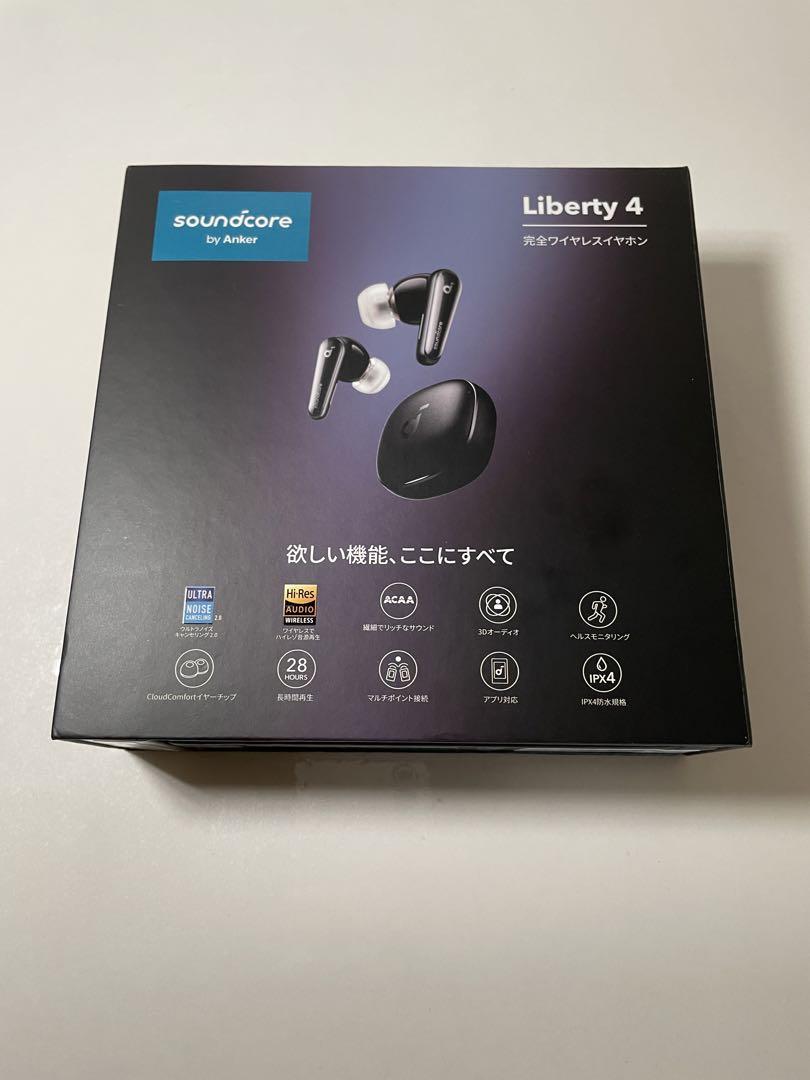 ブランドバッグ通販サイト Liberty Soundcore Anker 4 イヤホン 中古品 ブラック イヤホン