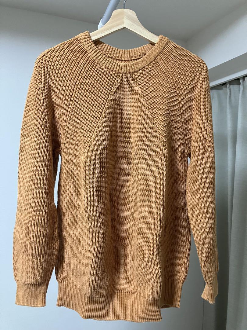 美品 BATONER シグネチャークルーネックニット オレンジブラウン 3