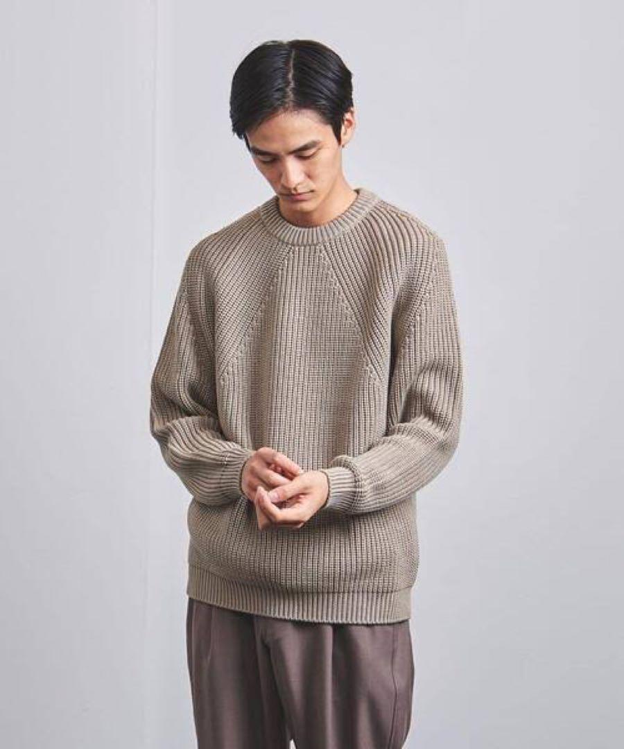 美品 BATONER シグネチャークルーネックニット オレンジブラウン 3