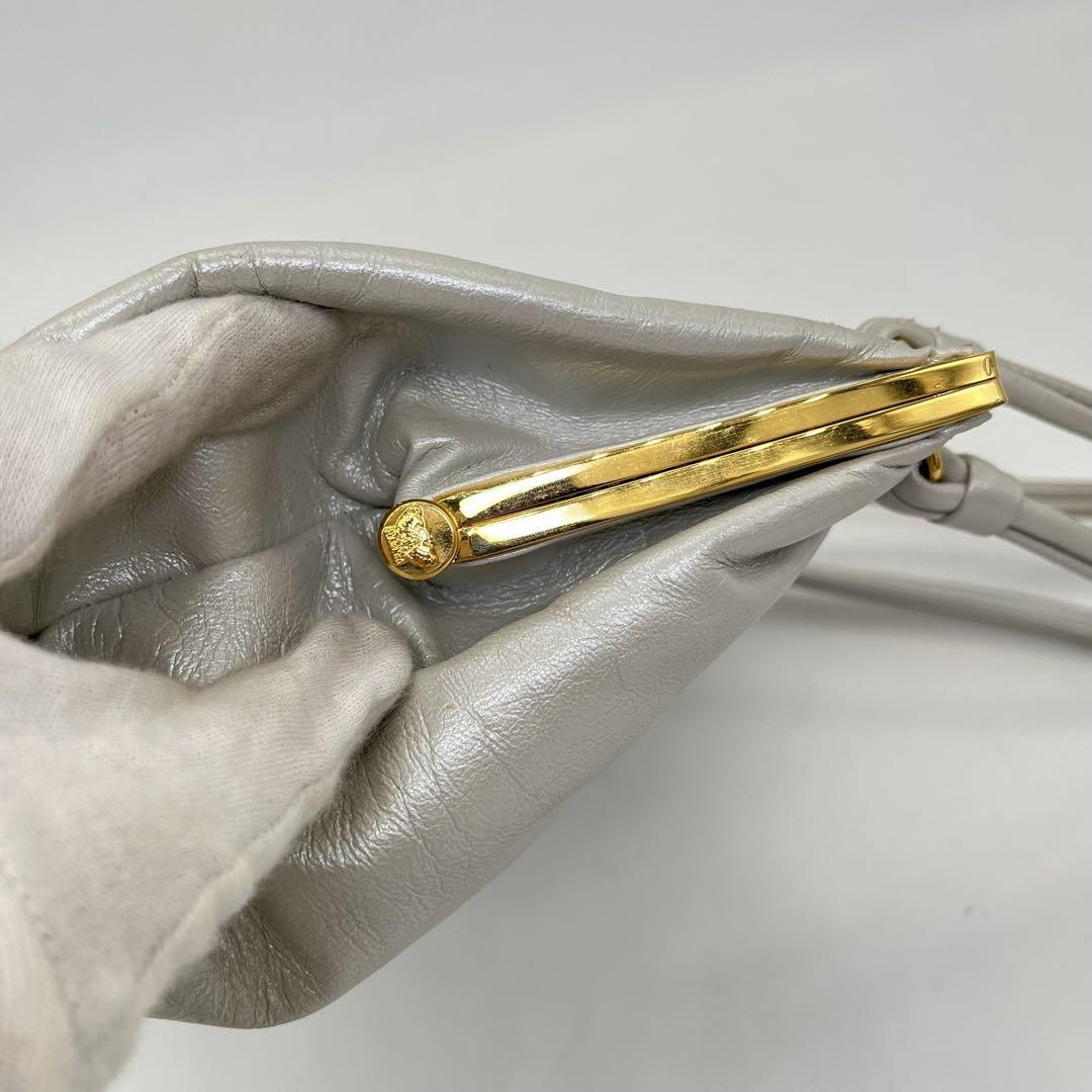 王室御用達】HAMANO ハンドバッグ 手提げ ゴールド金具 がま口