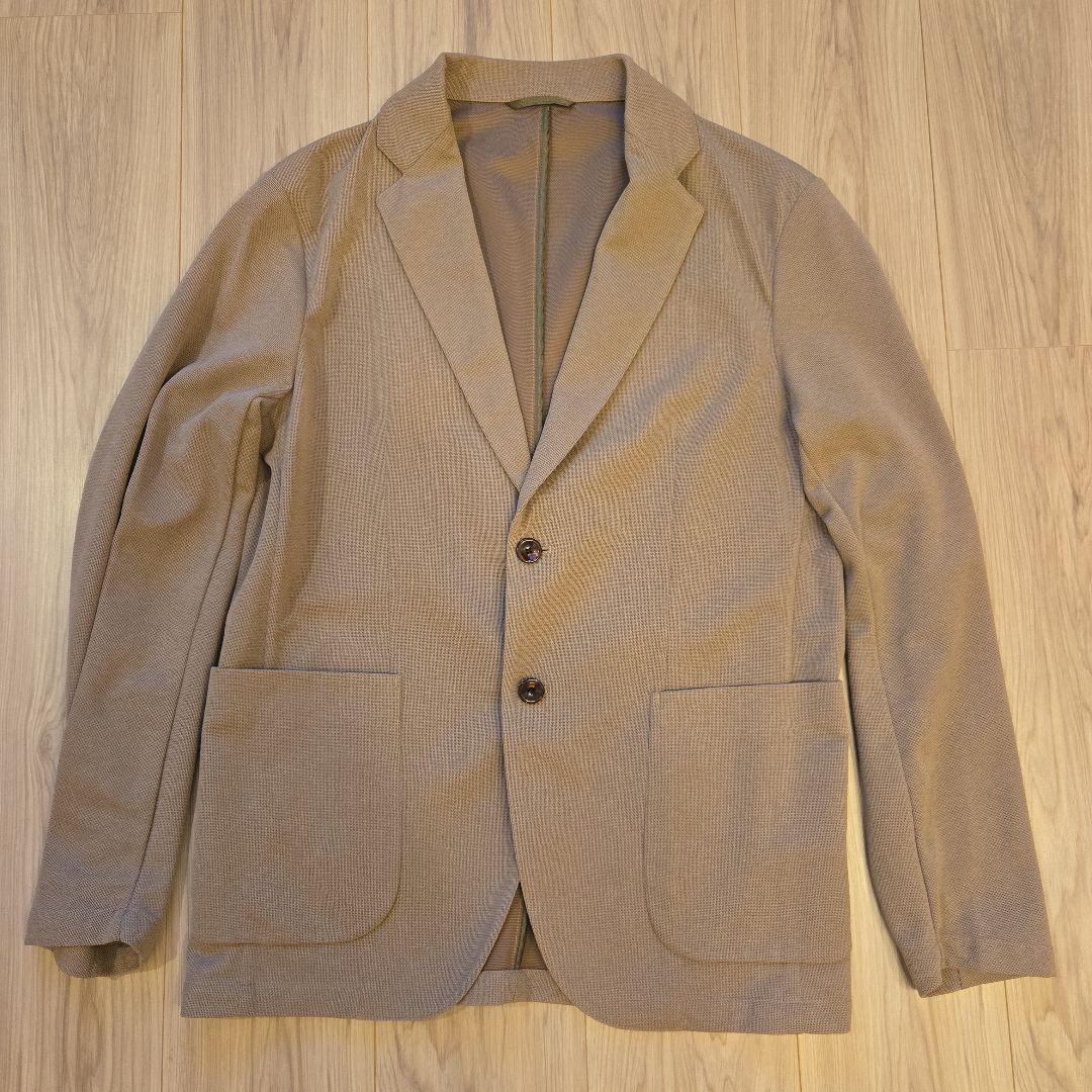 【新品】春夏物 ユナイテッドアローズ ニット素材 ジャケット 46 M ベージュ UNITED ARROWS green label relaxing - 【極美品】春夏物