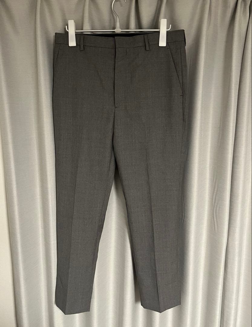 PRADA gray wool full length slacks