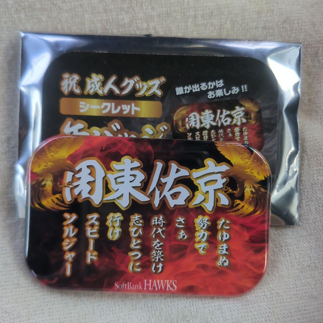 祝成人グッズシークレット缶バッジ周東佑京若鷹ガチャ - メルカリ