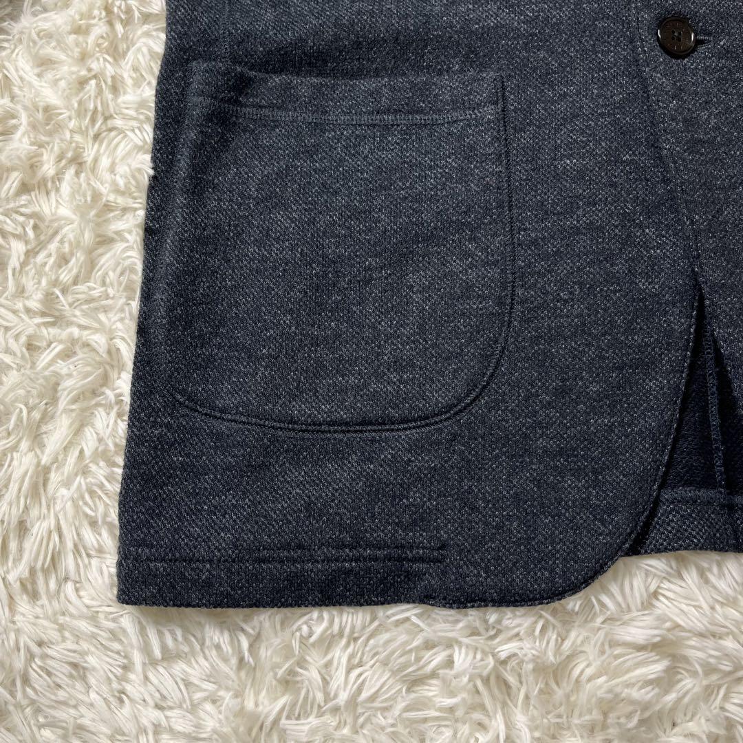 極美品 Papas+ テーラードジャケット ニット生地 アンコン M