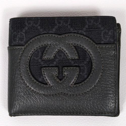 グッチ 二つ折り財布 カットアウト インターロッキングG GGスプリーム