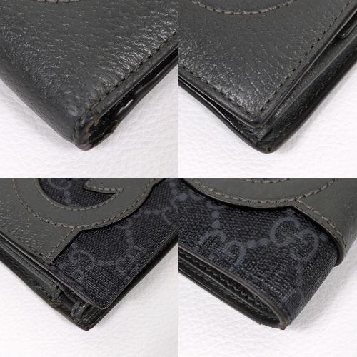 グッチ 二つ折り財布 カットアウト インターロッキングG GGスプリーム
