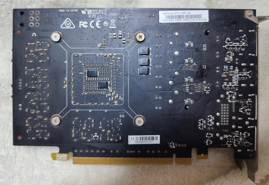 MSI GeForce GTX 1060 3GB 動作確認済み