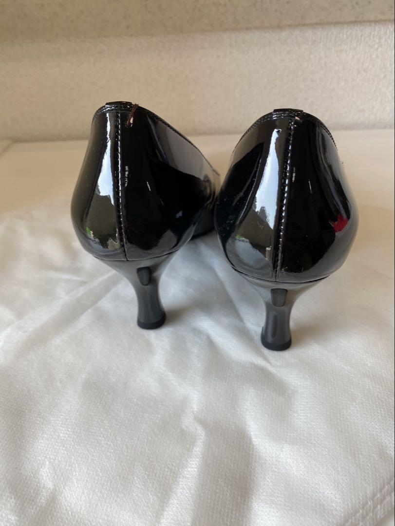 ワコール パンプス ポインテッドトゥ 牛革 (ソフトエナメル) WIN125
