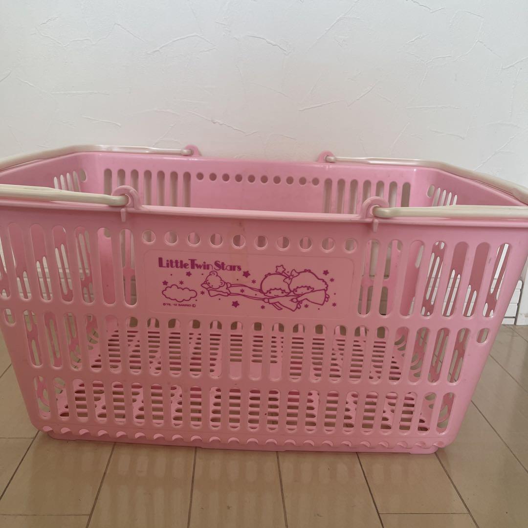 誕生日プレゼント リトルツインスターズ サンリオ 買い物 レジかご レア キキララ 小物入れ