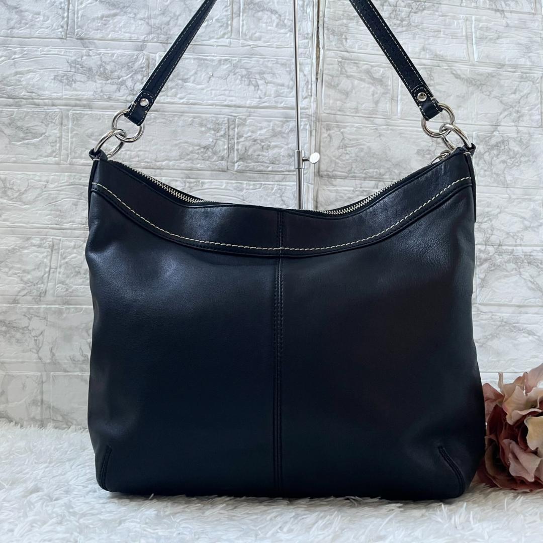 極美品✨コーチ ワンショルダーバッグ オールレザー ロゴ型押し