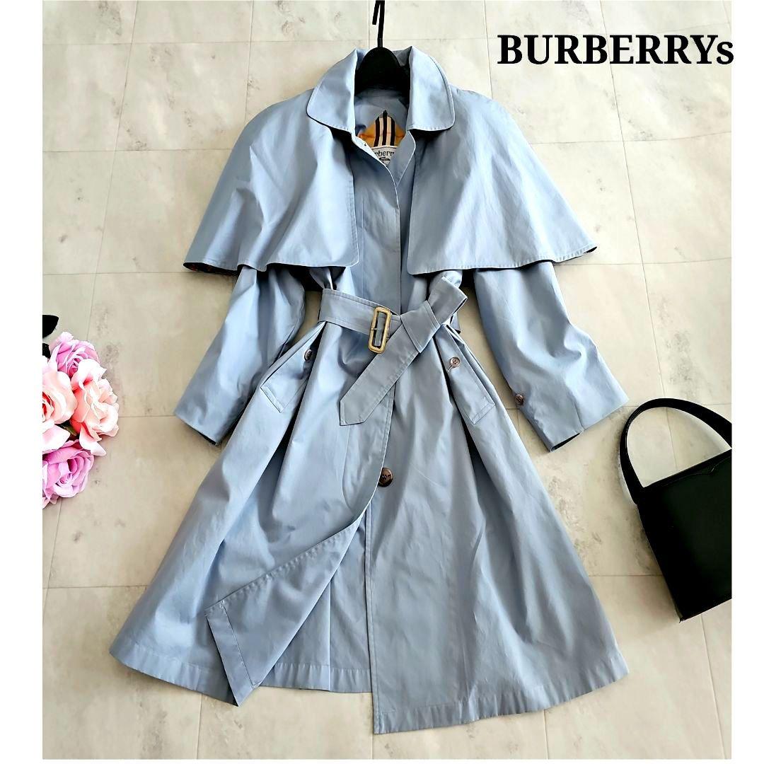【希少】バーバリー BURBERRYS ケープ付きベルテッドコート 2way