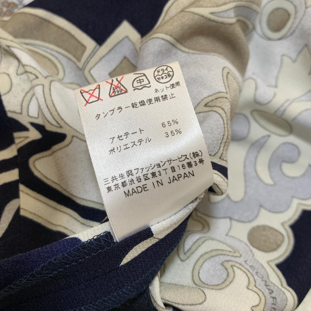 花柄ワンピース カンカン素材
