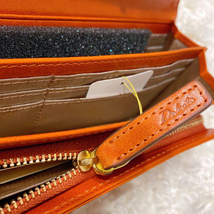 Dakota ダコタ 長財布 オレンジ テッセレ 小銭入れ付き長財布