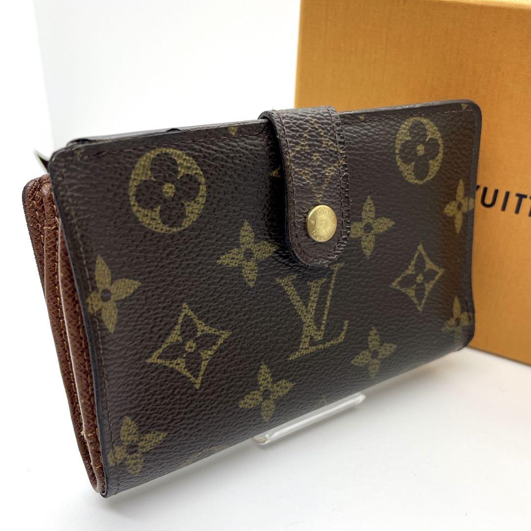 美品 ルイヴィトン モノグラム ポルトモネビエ ヴィエノワ 折り財布 がま口