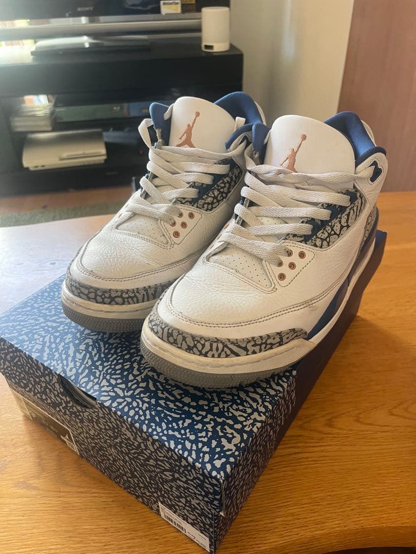 エアジョーダン3 レトロ　True Blue and Copper 箱付き