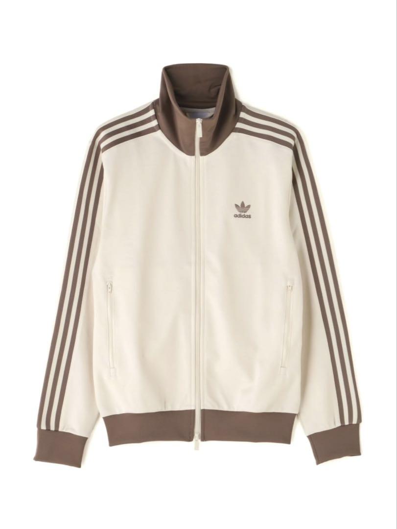 00s adidas トラックジャケット　ベージュ×ブラウン　S アディダス adidas アディダス 刺繍 トラックジャケット ジャージ ブラウン
