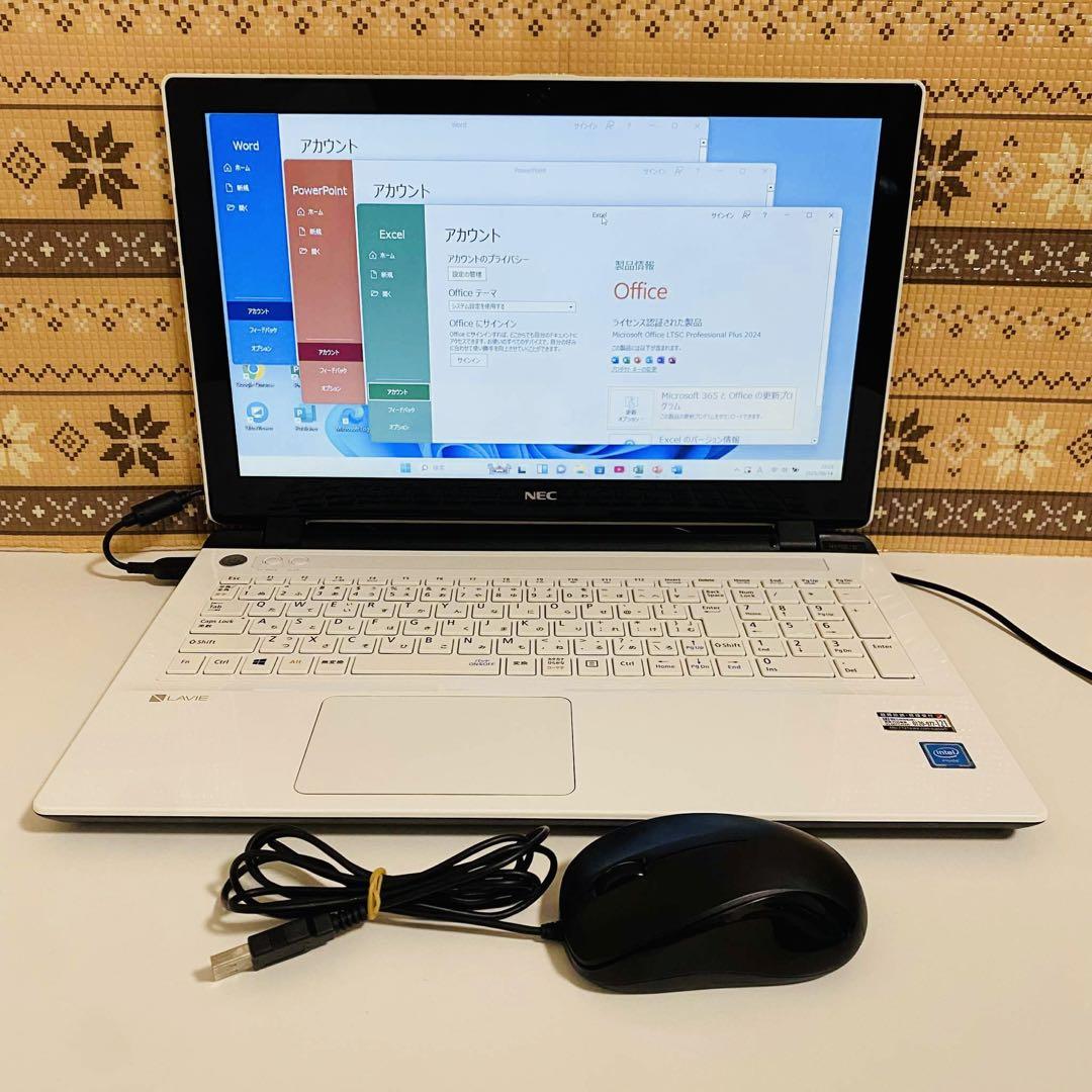 Y663 NECノートパソコンSSD高速 Windows11オフィス2024付き