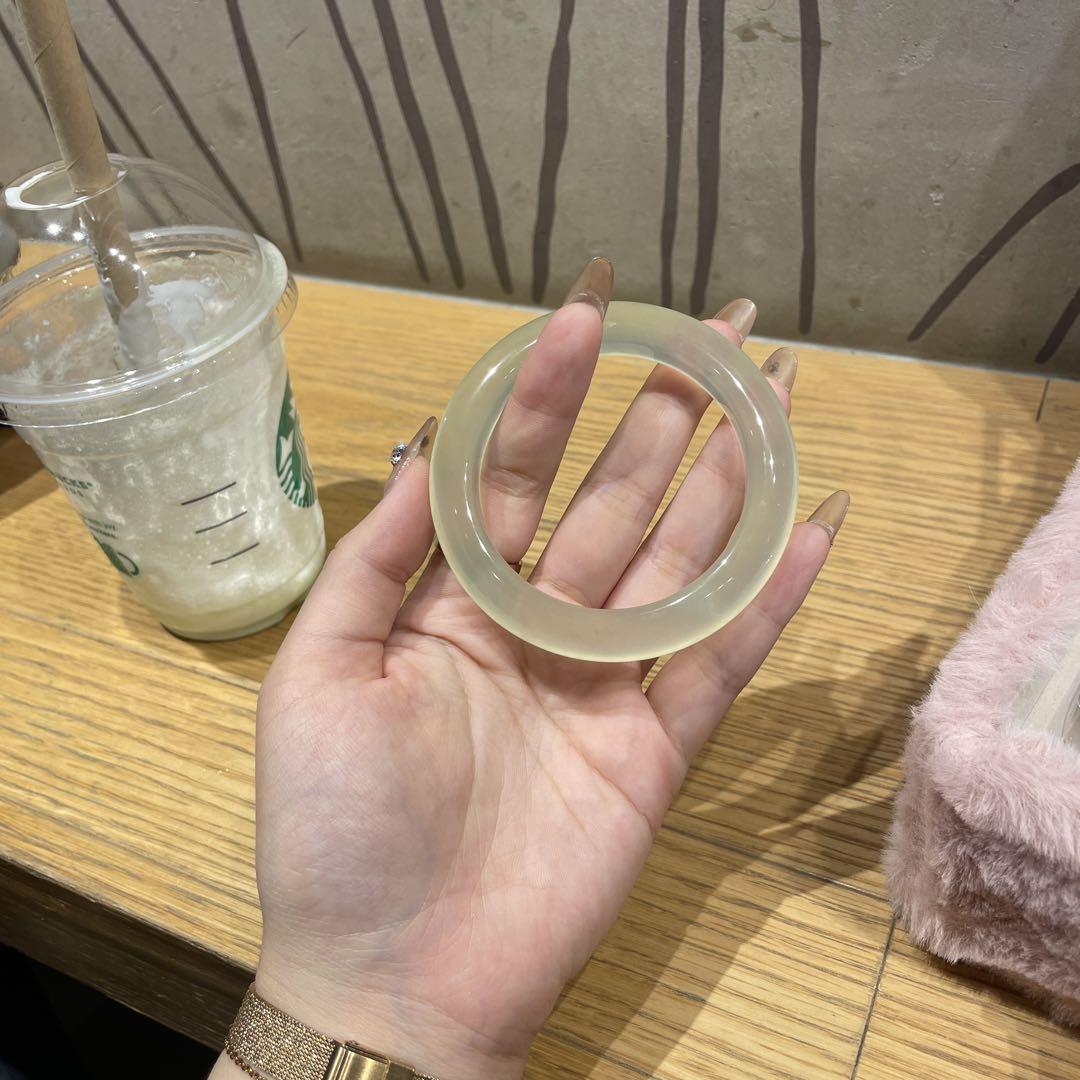 上等品岫玉バングル 内径56mm
