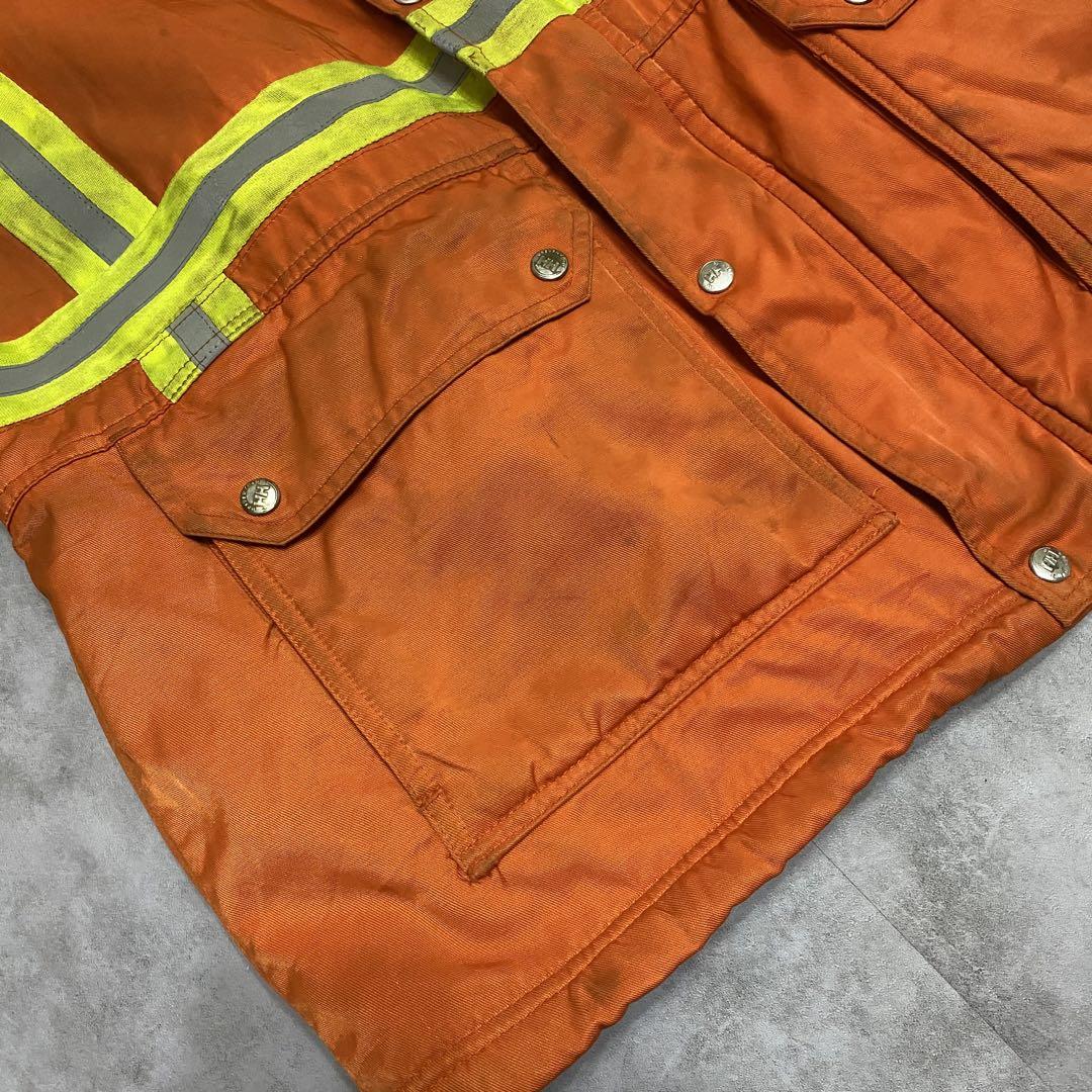 【雰囲気◎】HELLY HANSEN ワークジャケット 襤褸 裏ボア オレンジ