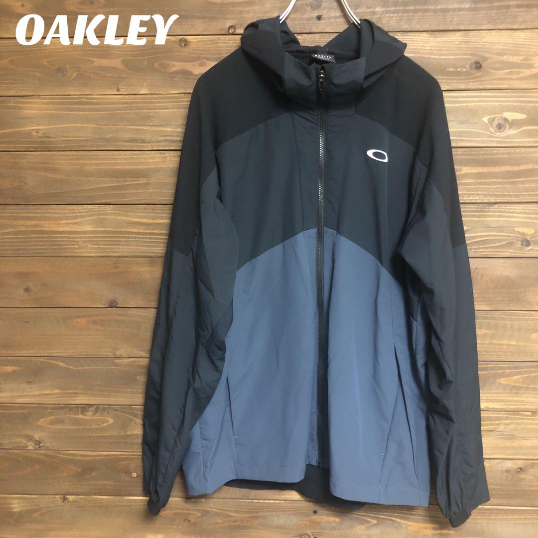 【オークリー】OAKLEY ナイロンジャケット　ロゴ　フード　シンプル　XL