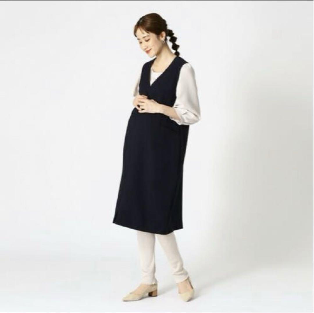【美品】コムサブロンドオフ　マタニティワンピース