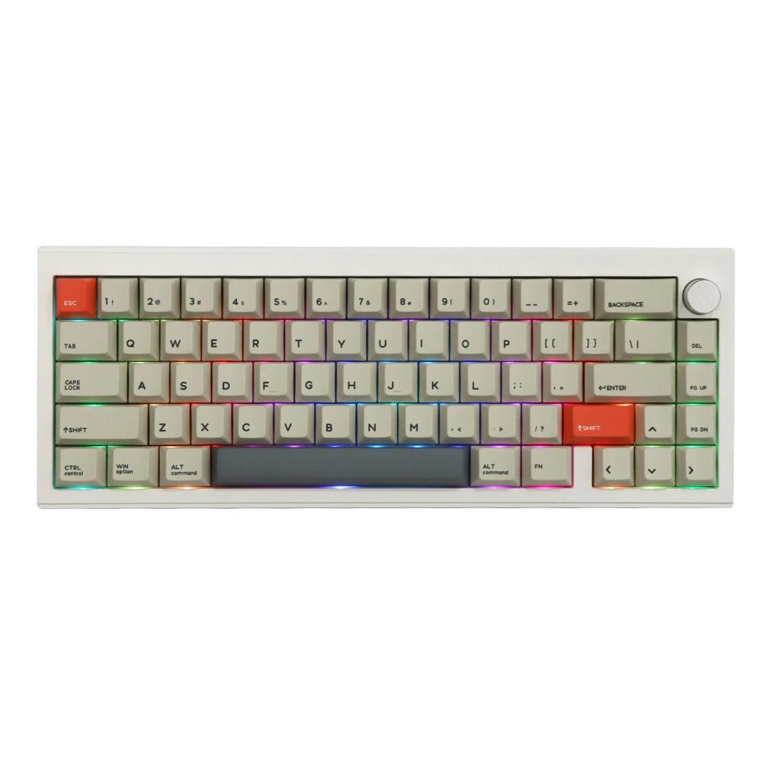 新品即納！】フルアルミ・キーボードCIDOO V65 (Moon White)